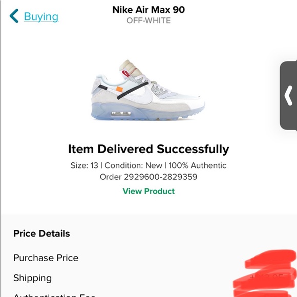 100% AUTHENTIC NIKE Off-White Airmax - Picture 9 of 10